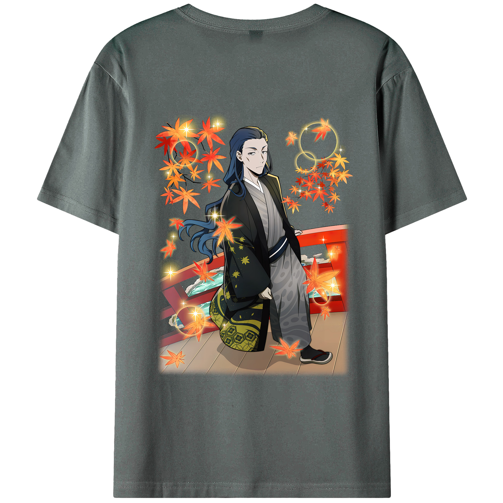 （画像用） 文豪ストレイドッグス Bungo Stray Dogs 綿100％ メンズ半袖Tシャツ（バックプリント） 通気性